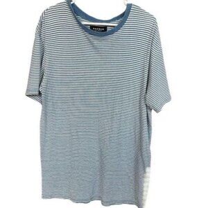 Pacsun Men’s T-shirt Striped Short Sleeve Blue and White Size M